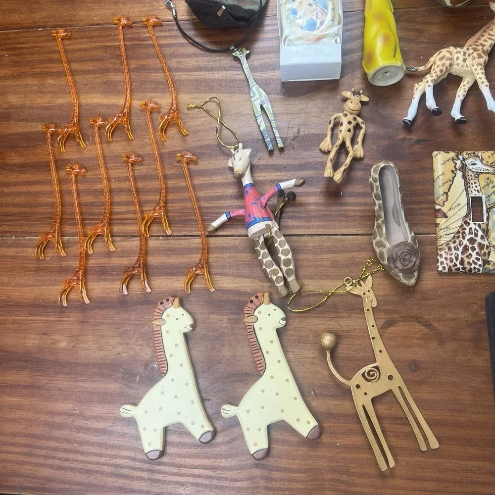 Giraffe Home Decor‎ Lot Zoo Safari Africa Trinkets Socks Ornaments